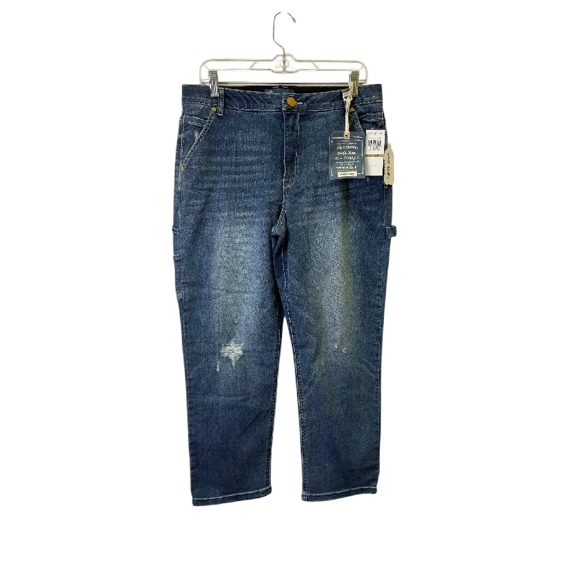 Jeans Straight By Democracy In Blue Denim, Size:12