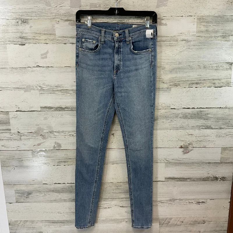 Jeans Straight By Rag & Bones Jeans In Blue Denim, Size: 4