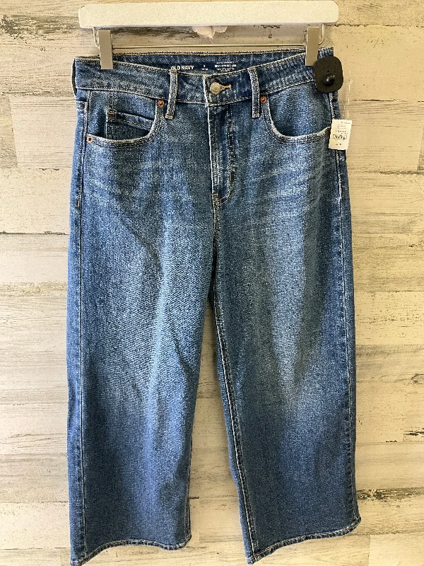 Jeans Wide Leg By Old Navy In Blue Denim, Size: 2