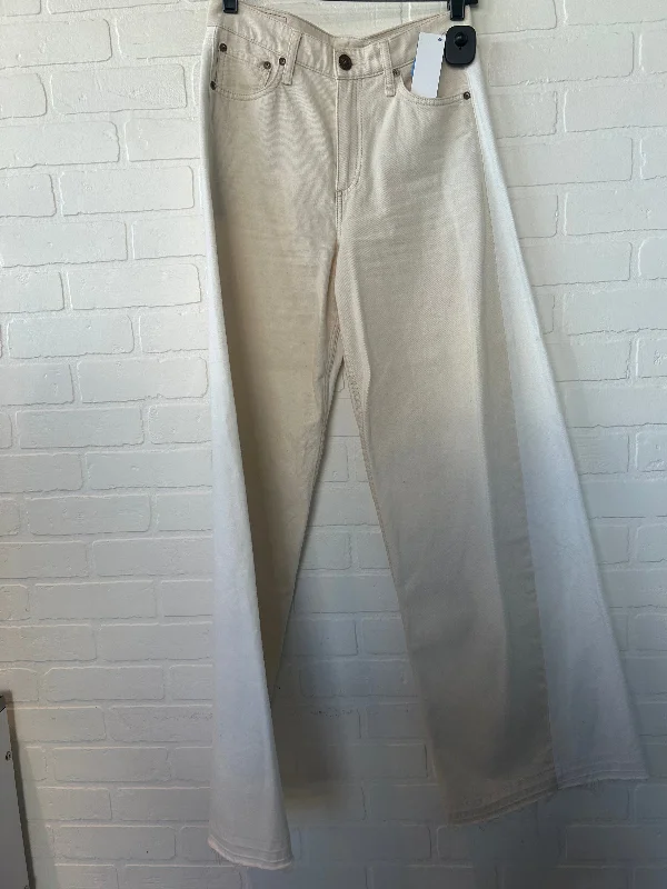 Jeans Wide Leg By Rag & Bones Jeans In Tan & White, Size: 2